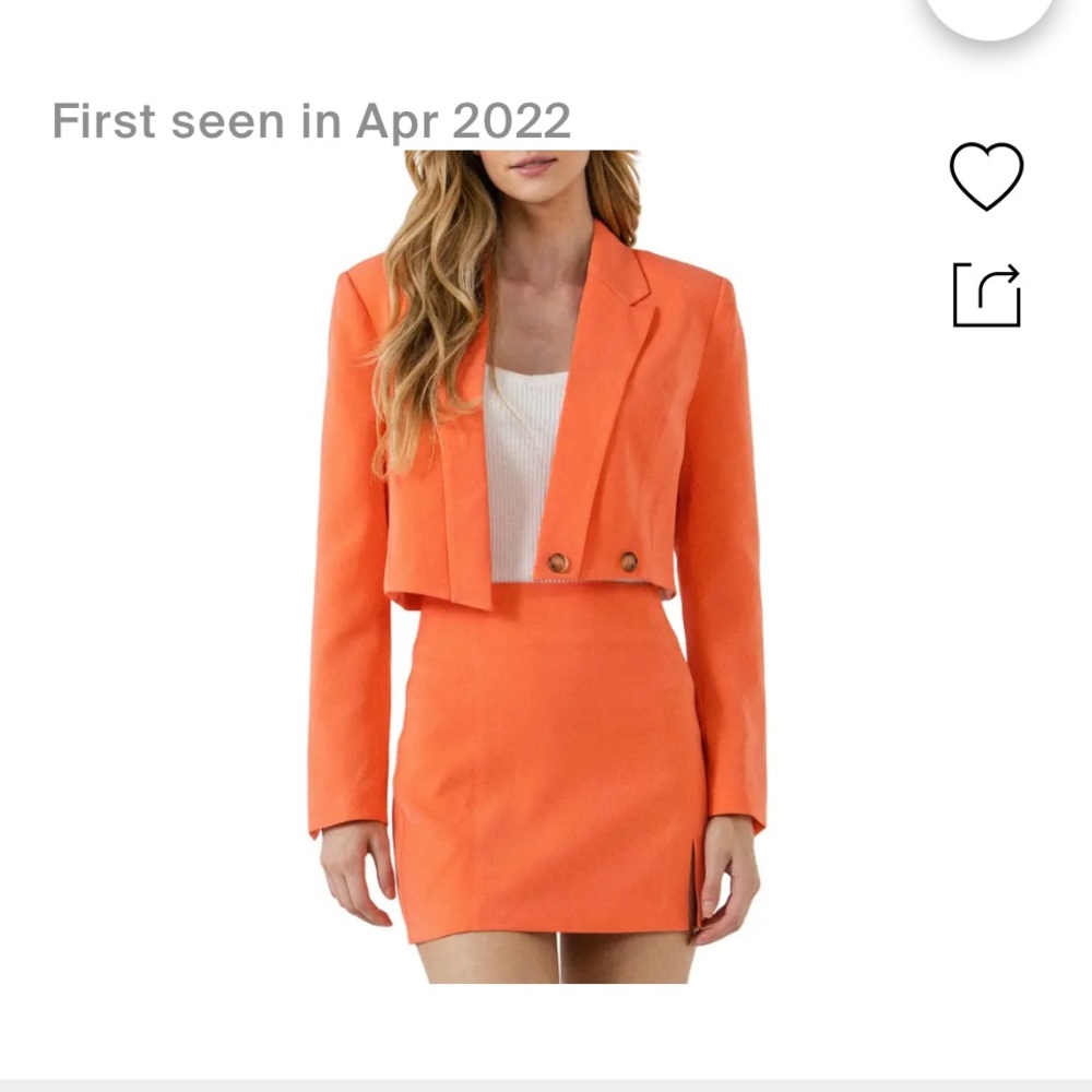 Endless Rose Cropped Blazer. Size Small. NWT